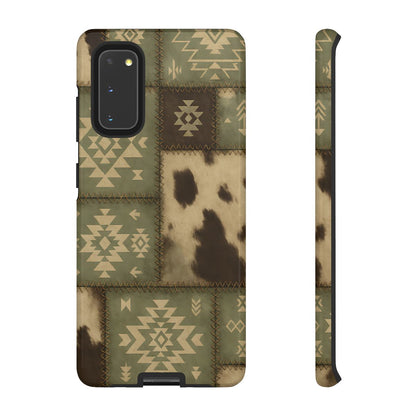 Rustic Sage Patchwork Tough Phone Case
