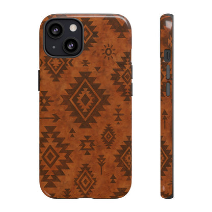 Terracotta Aztec Tough Phone Case