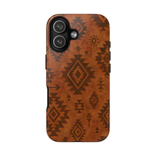 Terracotta Aztec Tough Phone Case