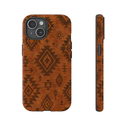 Terracotta Aztec Tough Phone Case