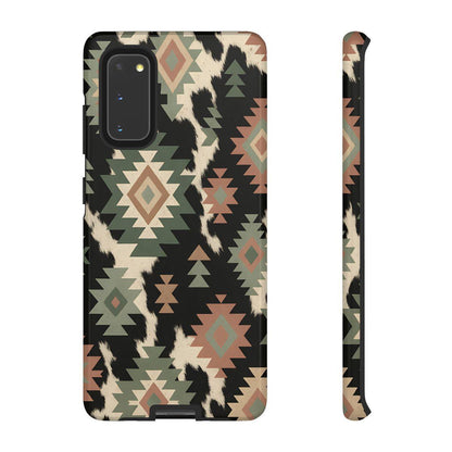Sage Aztec + Cowhide Tough Case