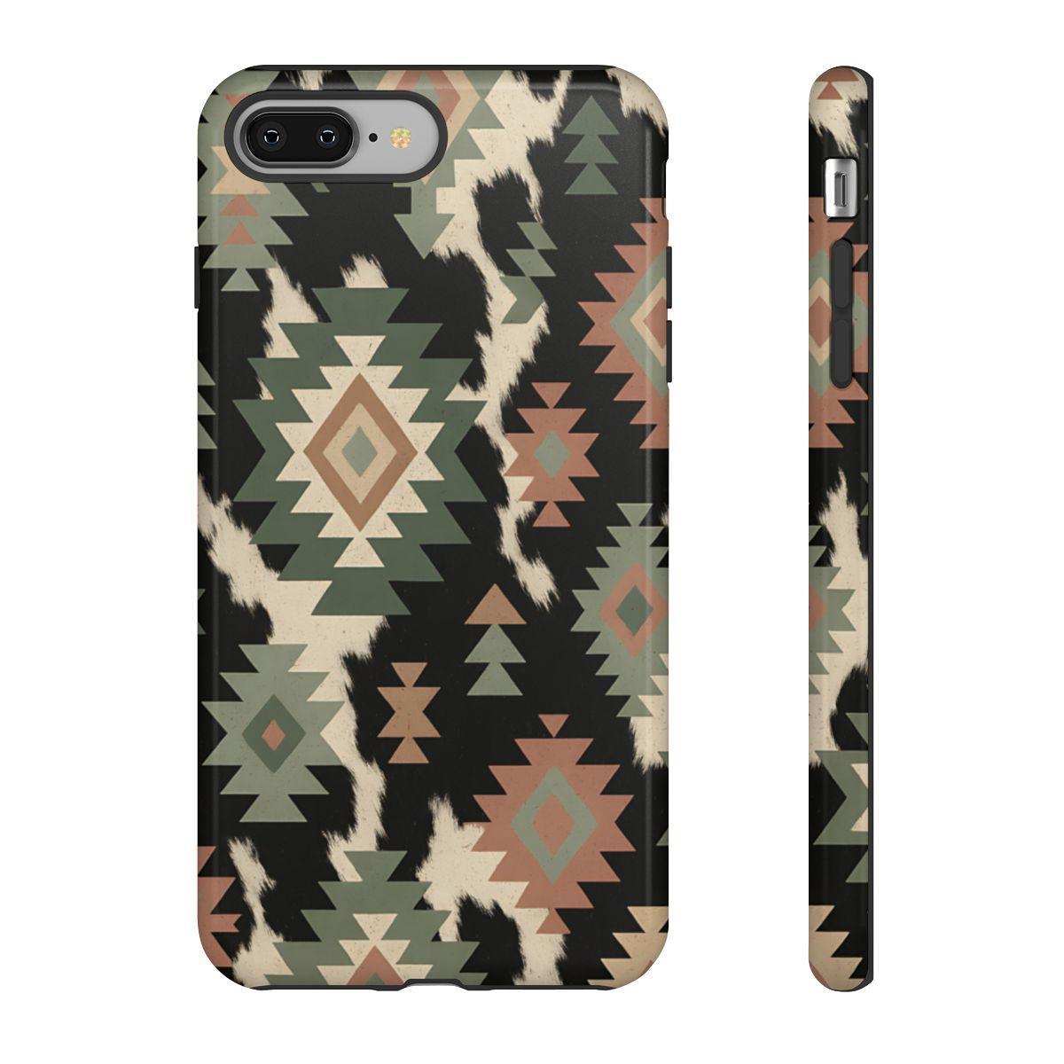 Sage Aztec + Cowhide Tough Case