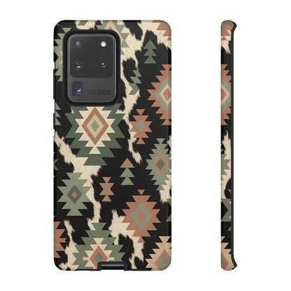 Sage Aztec + Cowhide Tough Case