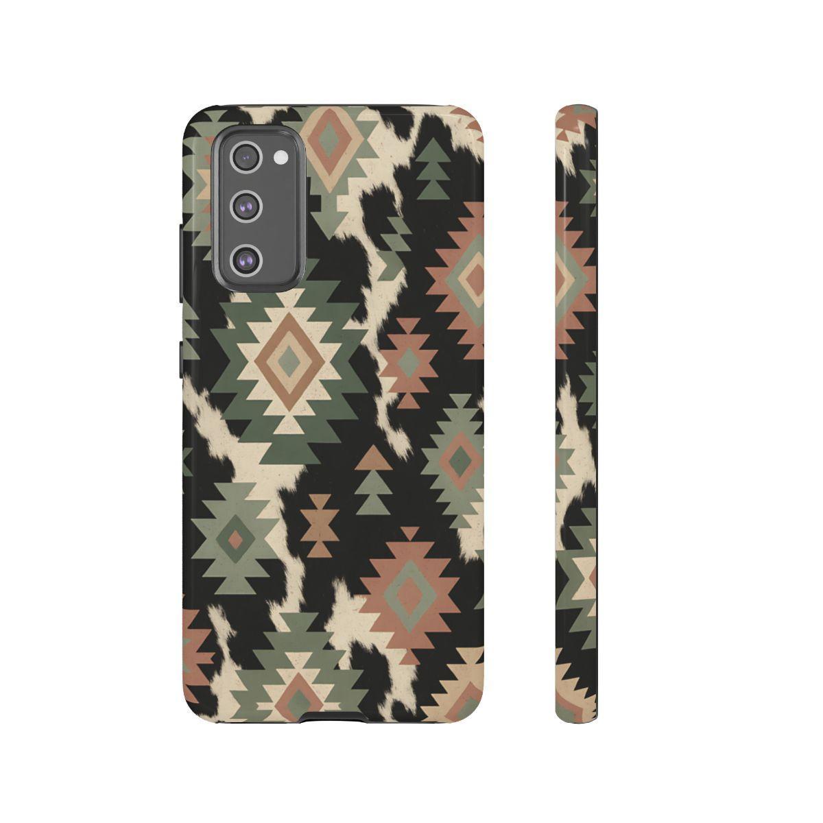 Sage Aztec + Cowhide Tough Case
