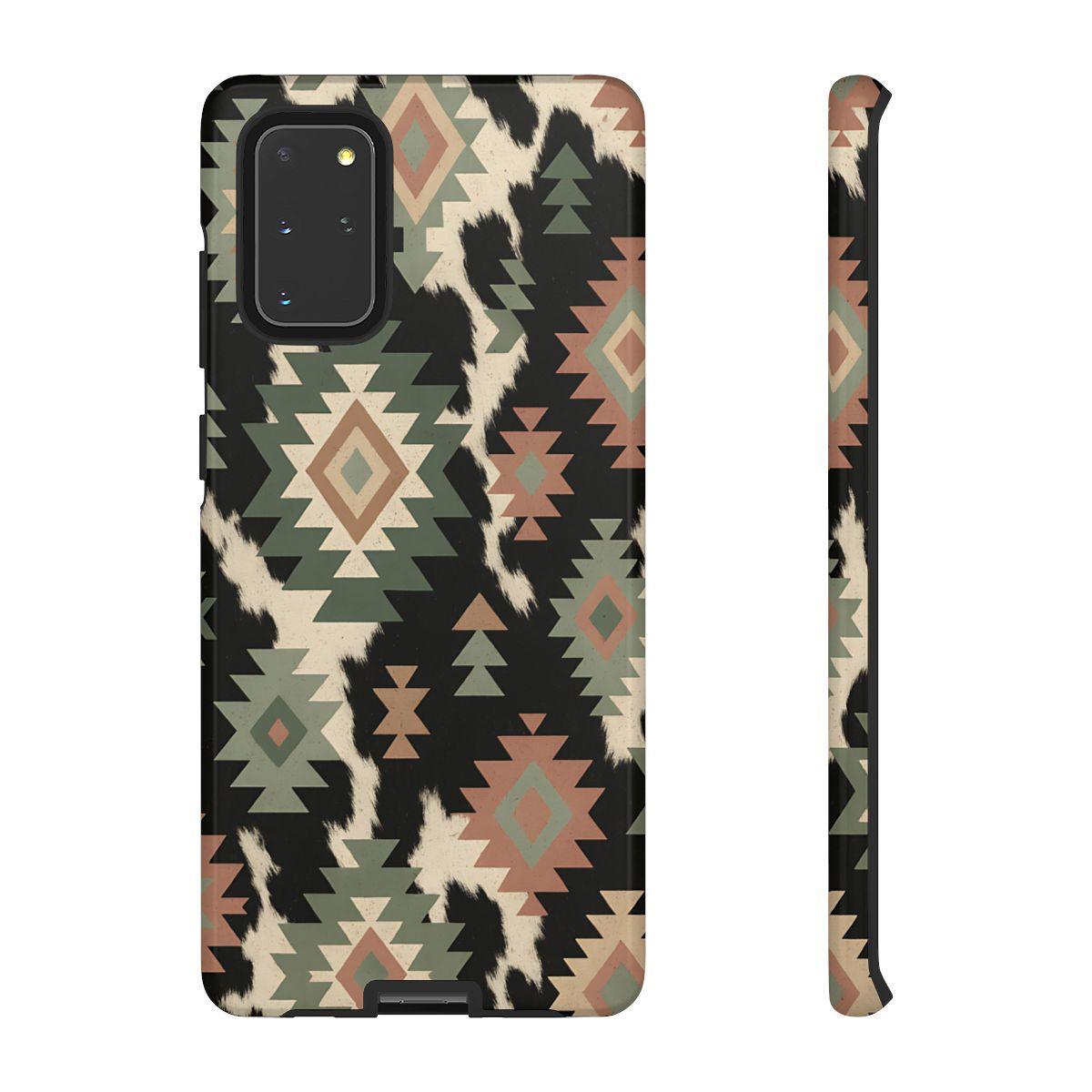 Sage Aztec + Cowhide Tough Case