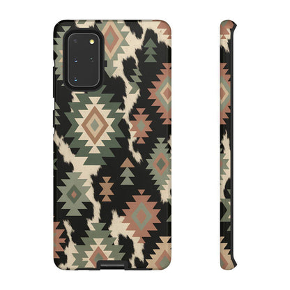 Sage Aztec + Cowhide Tough Case