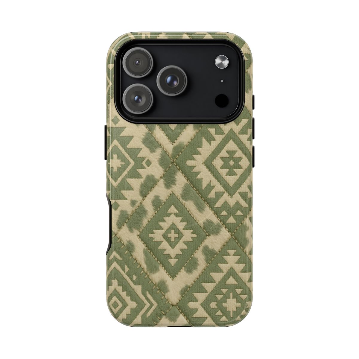 Sage Aztec Quilt Magnetic Case - iPhone 18 Pro