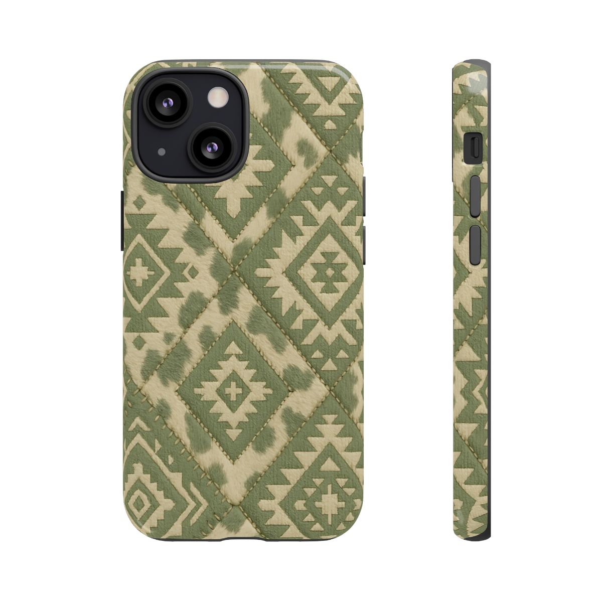 Sage Aztec Quilt Tough Phone Case