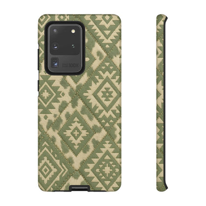 Sage Aztec Quilt Tough Phone Case