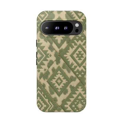 Sage Aztec Quilt Tough Phone Case
