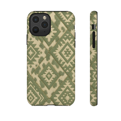 Sage Aztec Quilt Tough Phone Case