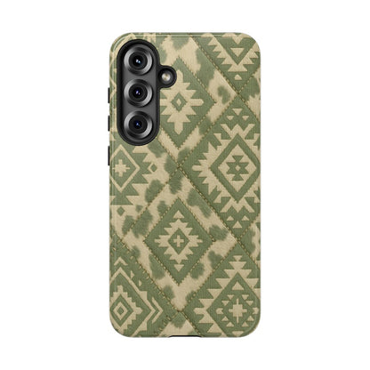 Sage Aztec Quilt Tough Phone Case