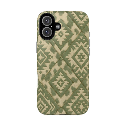 Sage Aztec Quilt Tough Phone Case