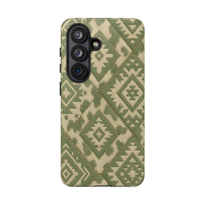 Sage Aztec Quilt Tough Case