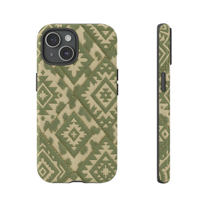 Sage Aztec Quilt Tough Phone Case
