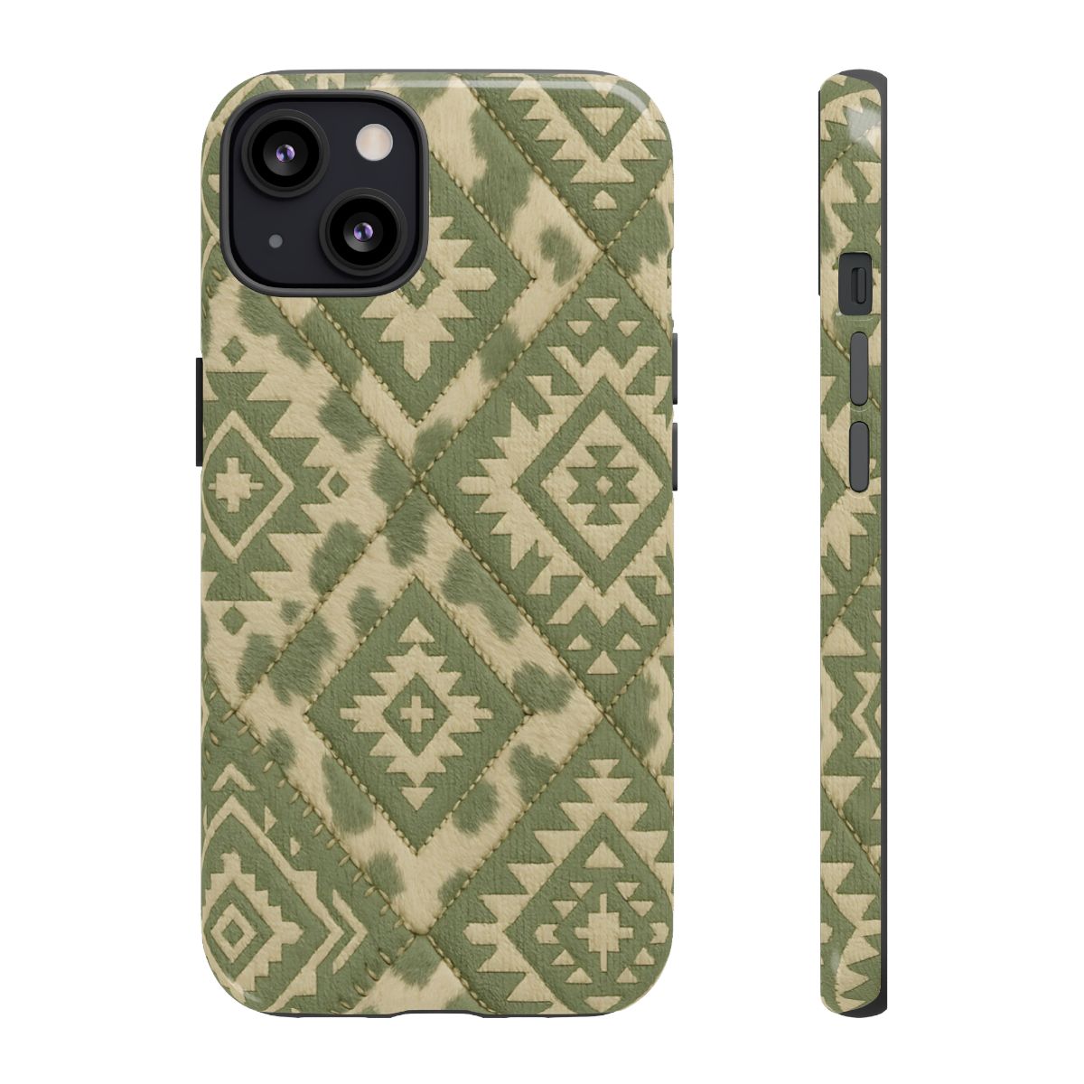 Sage Aztec Quilt Tough Phone Case