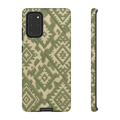 Sage Aztec Quilt Tough Phone Case