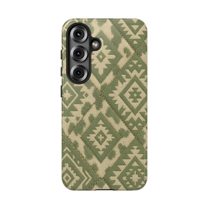 Sage Aztec Quilt Tough Phone Case