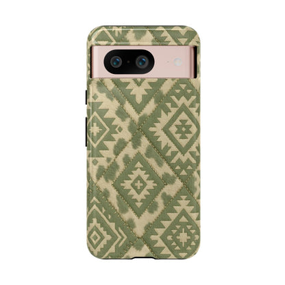 Sage Aztec Quilt Tough Phone Case