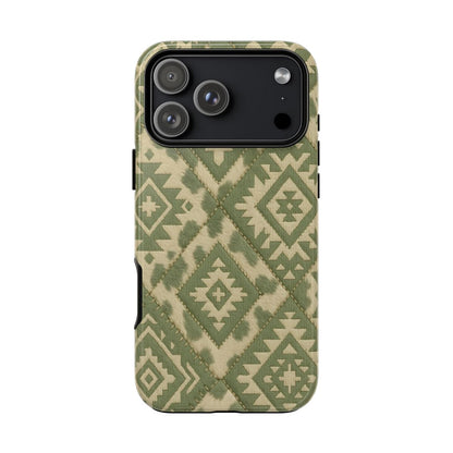 Sage Aztec Quilt Tough Phone Case