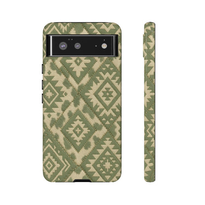 Sage Aztec Quilt Tough Phone Case