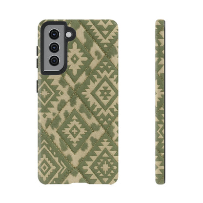 Sage Aztec Quilt Tough Phone Case