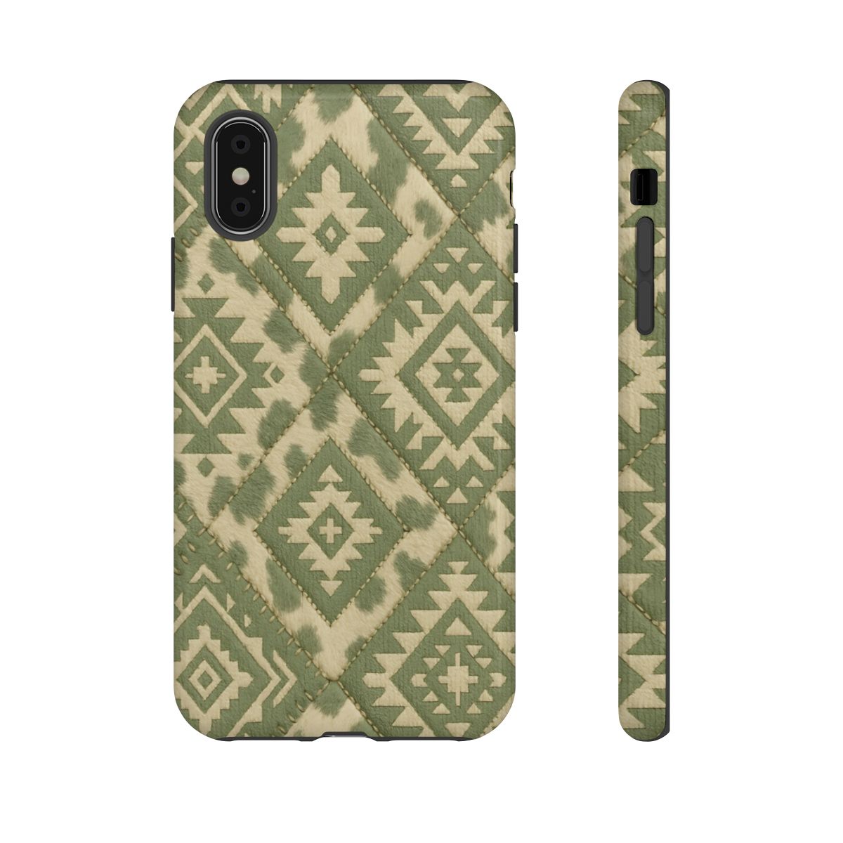 Sage Aztec Quilt Tough Phone Case
