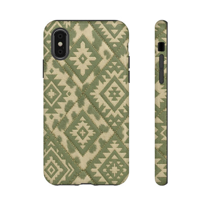 Sage Aztec Quilt Tough Phone Case