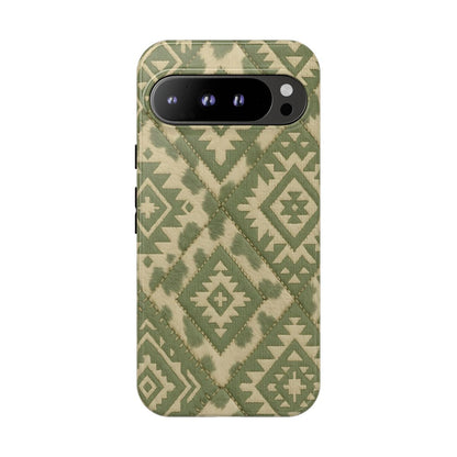 Sage Aztec Quilt Tough Phone Case