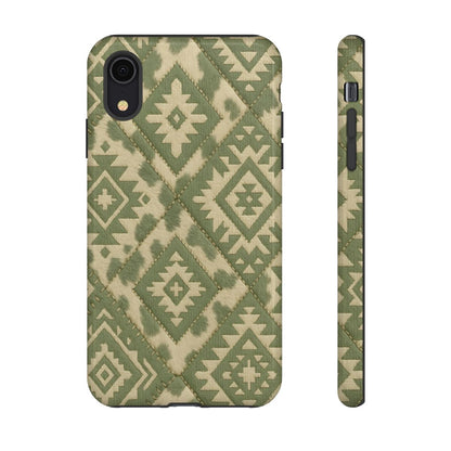 Sage Aztec Quilt Tough Phone Case