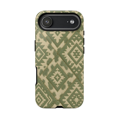Sage Aztec Quilt Tough Phone Case
