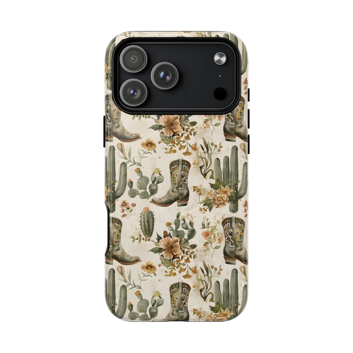 Sage Boots and Flowers Magnetic Case
