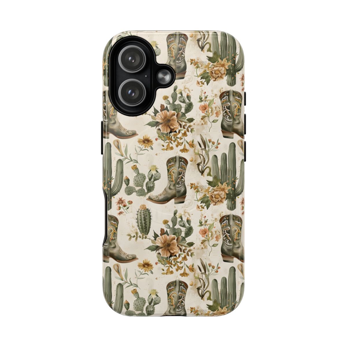 Sage Boots and Flowers Magnetic Case