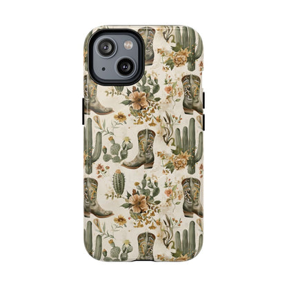 Sage Boots and Flowers Magnetic Case
