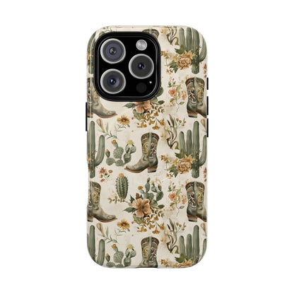 Sage Boots and Flowers Magnetic Case
