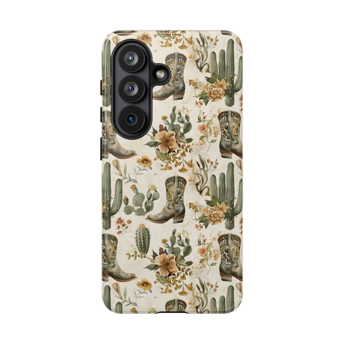 Sage Boots and Flowers Tough Case