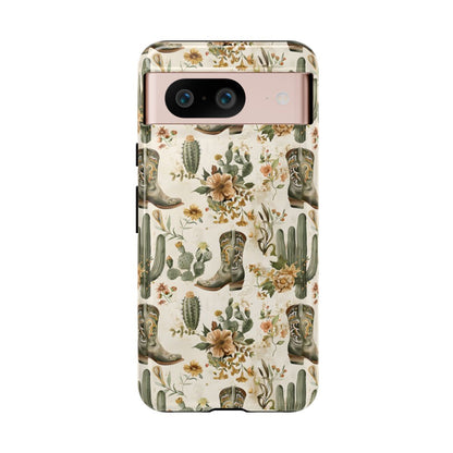 Sage Boots and Flowers Tough Case