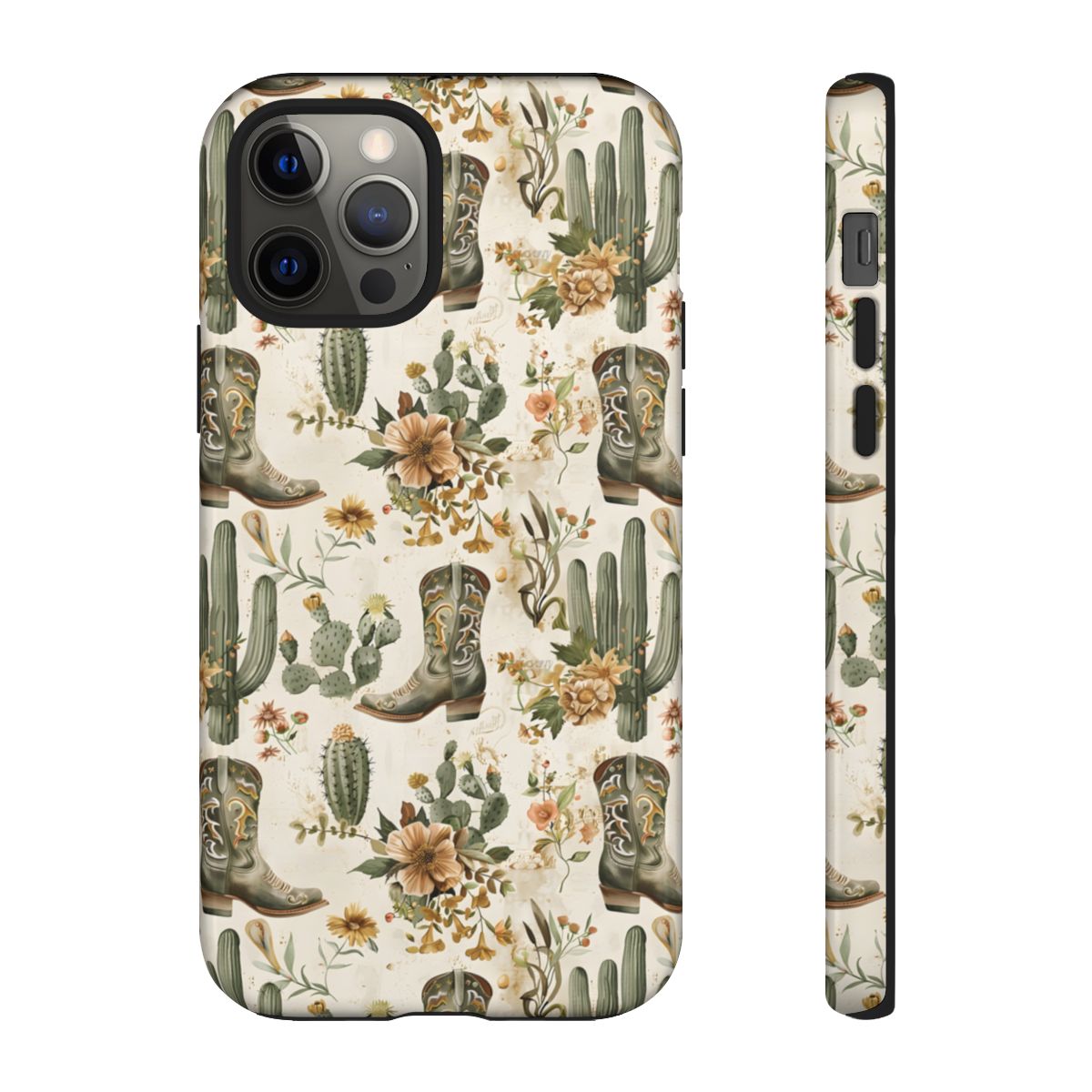 Sage Boots and Flowers Tough Case