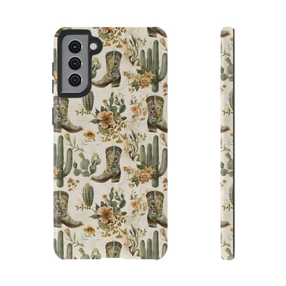 Sage Boots and Flowers Tough Case