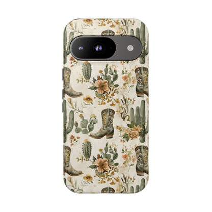 Sage Boots and Flowers Tough Case