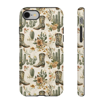 Sage Boots and Flowers Tough Case
