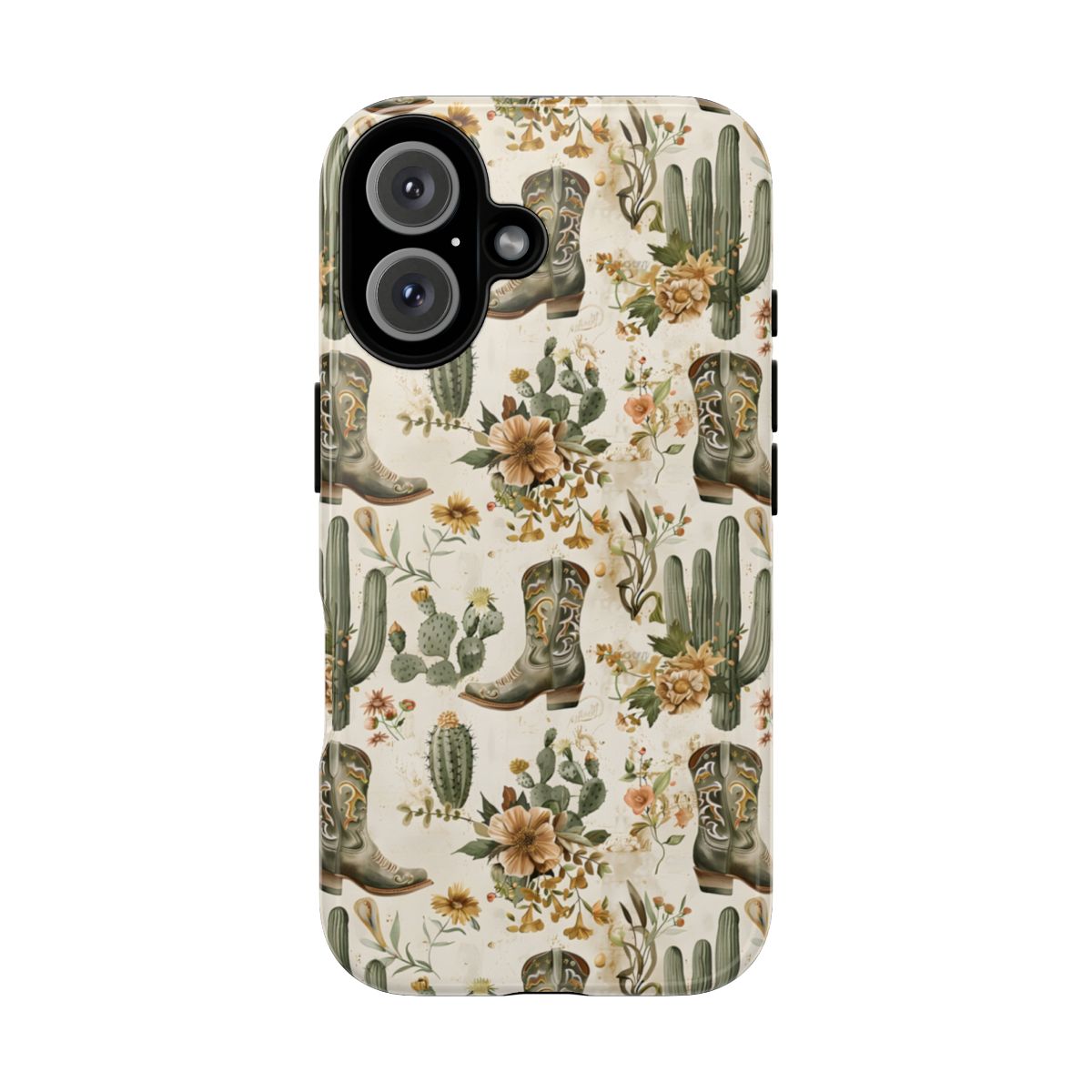 Sage Boots and Flowers Tough Case