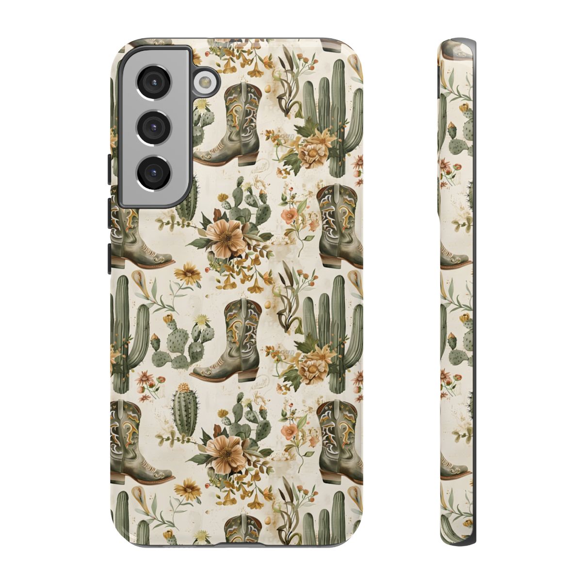 Sage Boots and Flowers Tough Case