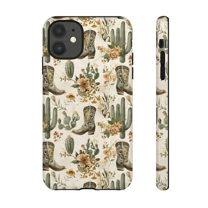 Sage Boots and Flowers Tough Case