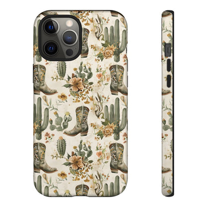 Sage Boots and Flowers Tough Case