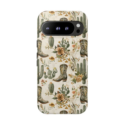 Sage Boots and Flowers Tough Case