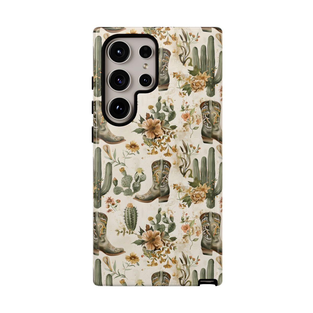 Sage Boots and Flowers Tough Case