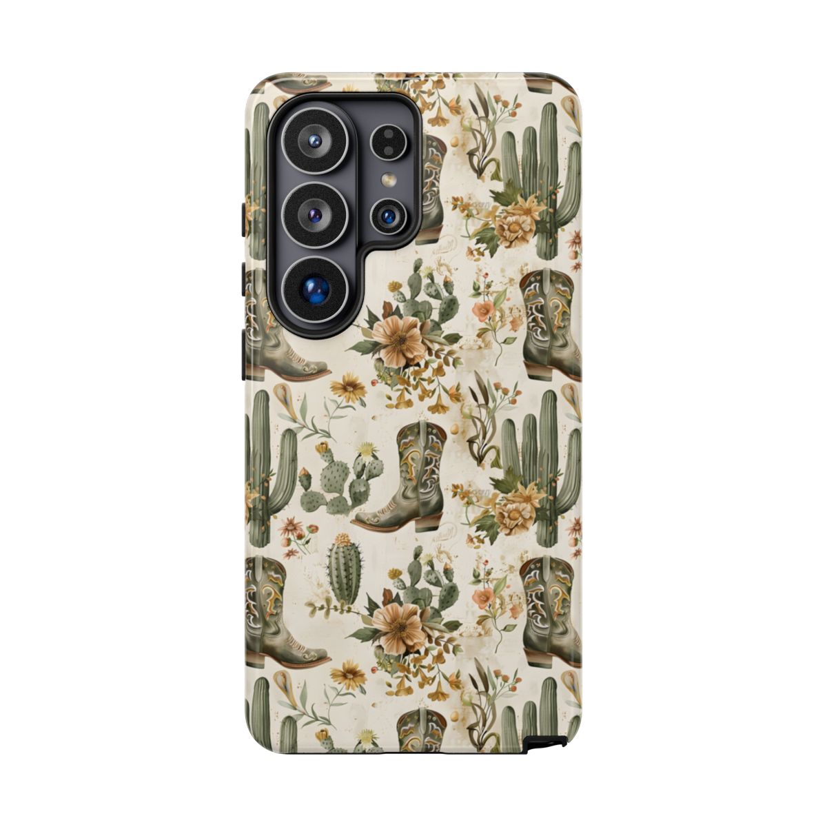 Sage Boots and Flowers Tough Case