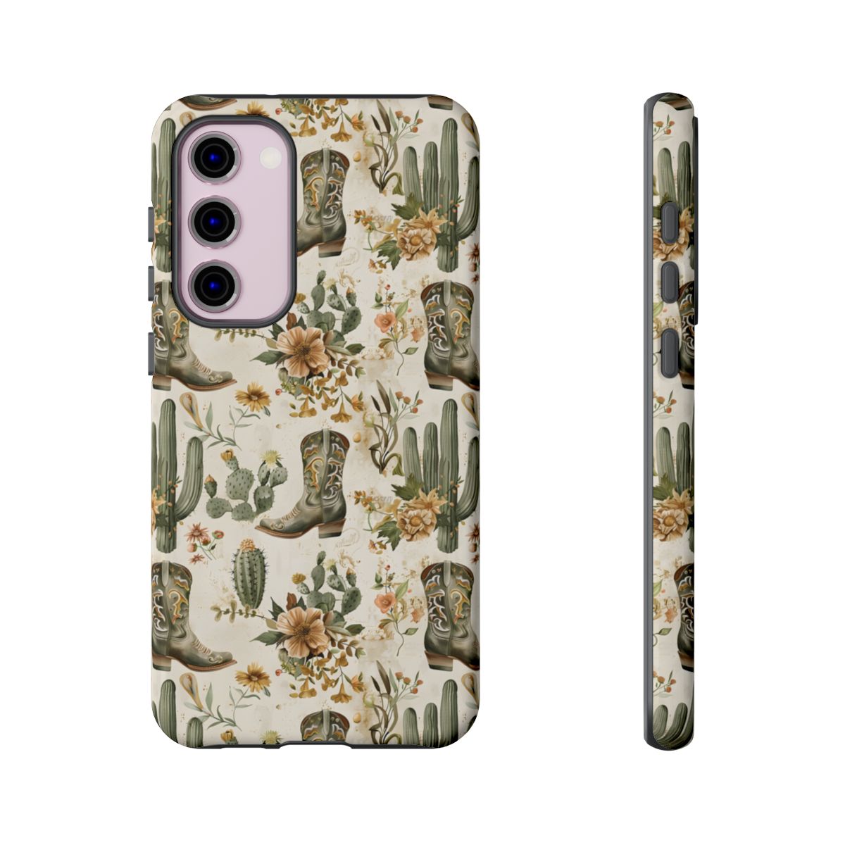 Sage Boots and Flowers Tough Case