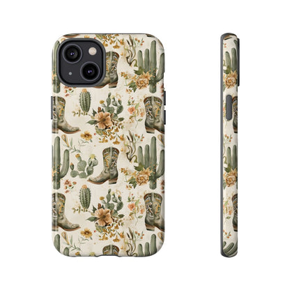 Sage Boots and Flowers Tough Case